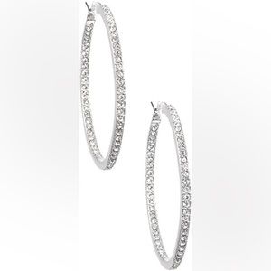 Chloe + Isabel Crystal Pave Hoop Earrings